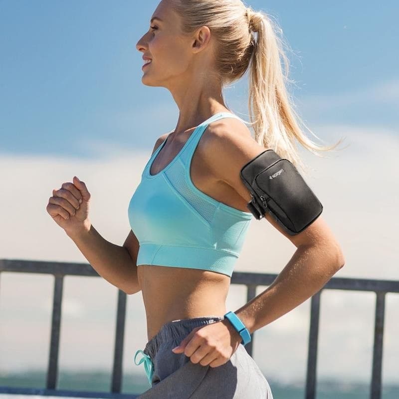 Spigen A702 Dynamic Shield Armband - Case / Sports Armband for Smartphone up to 6.9" (Black) - 6