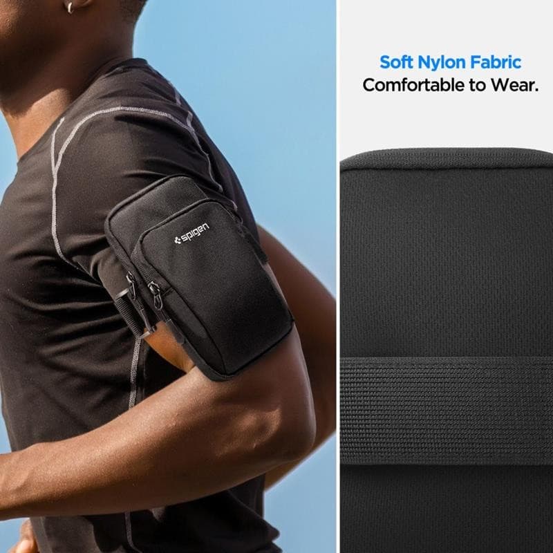 Spigen A702 Dynamic Shield Armband - Case / Sports Armband for Smartphone up to 6.9" (Black) - 8