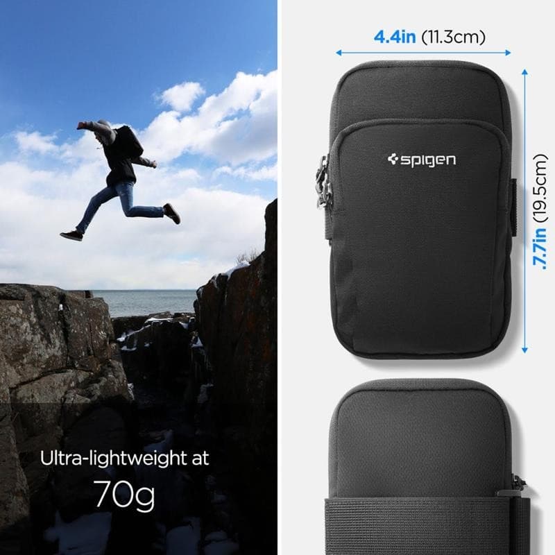Spigen A702 Dynamic Shield Armband - Case / Sports Armband for Smartphone up to 6.9" (Black) - 10