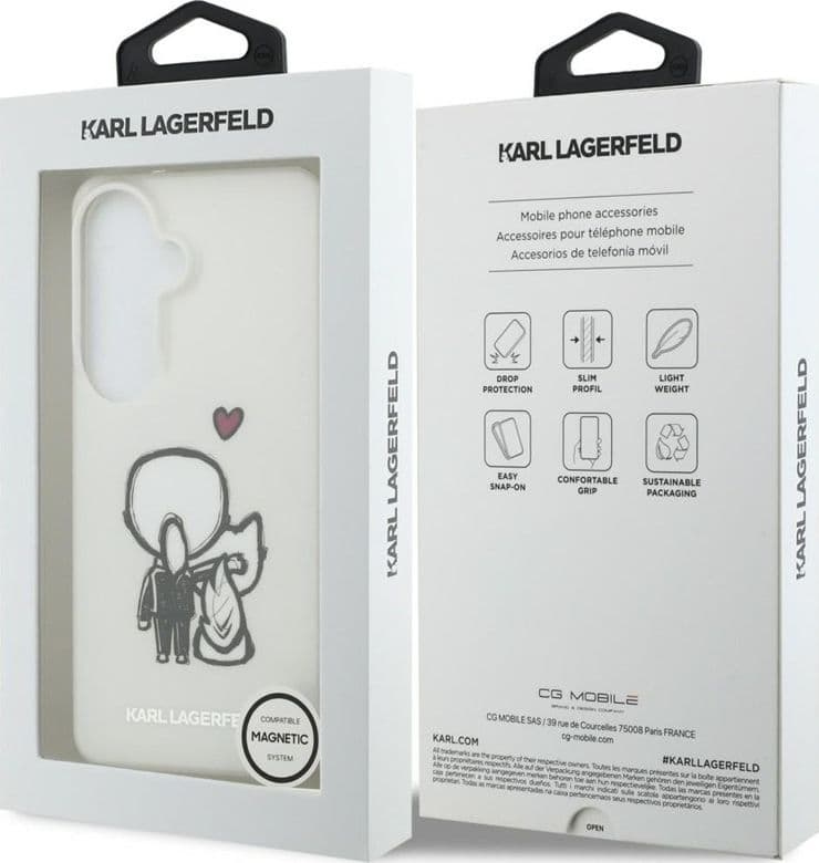 Karl Lagerfeld IML Karl & Choupette MagSafe - Custodia per Samsung Galaxy S26 (trasparente) - 8