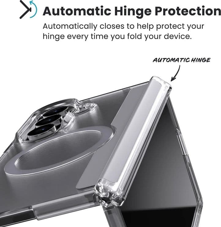 Speck Presidio Perfect-Clear Magnet - Custodia MagSafe Ultra per Samsung Galaxy Z Fold 8 (Trasparente) - 2