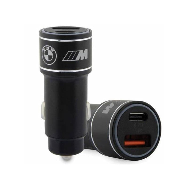 BMW M Edition - Fast Charge USB-C & USB-A PD 18W + QC 3.0 18W Car Charger (Black) - 2