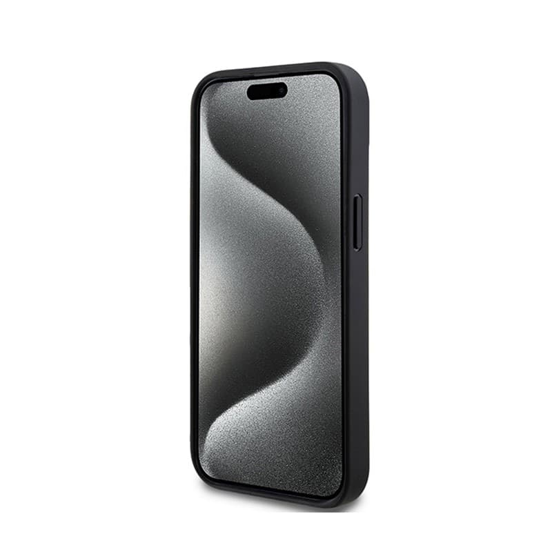 DKNY Leather Checkered Mono Pattern & Printed Stripes - iPhone 14 / 15 / 13 Case (black) - 5