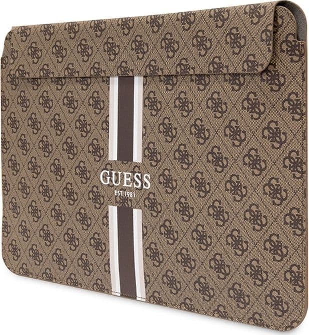 Guess 4G Printed Stripes Computer Sleeve - 14" Notebook Case (Brown) - 2