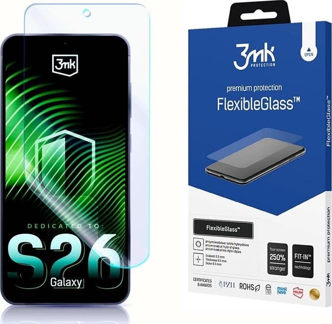 3mk FlexibleGlass - Vetro ibrido per Samsung Galaxy S26 - 9