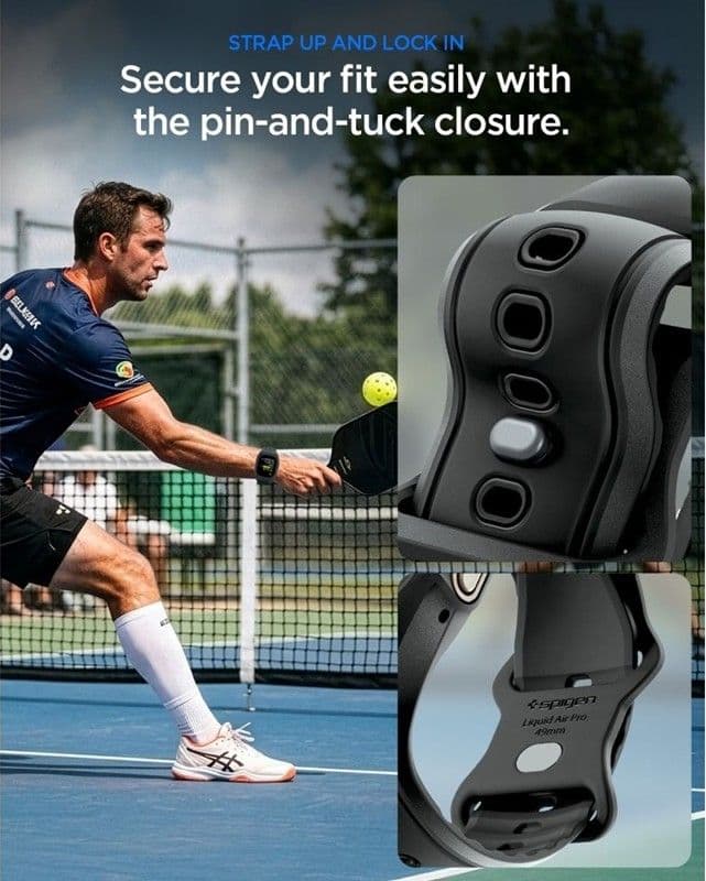 Spigen Liquid Air Pro - Cinturino con custodia per Apple Watch Ultra 49mm (Nero) - 6