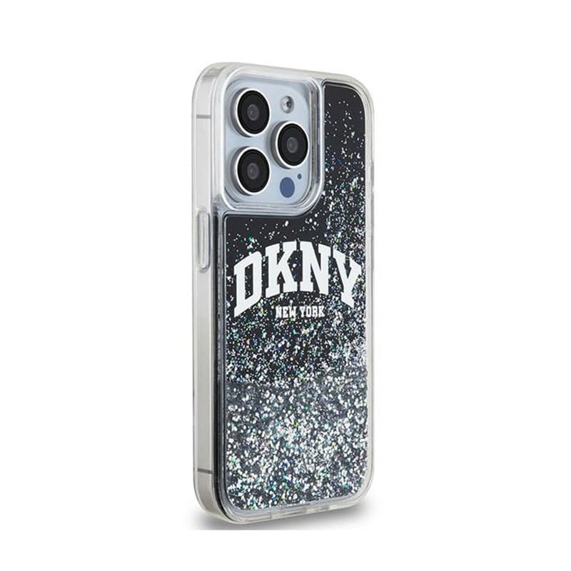 DKNY Liquid Glitter Big Logo - Case for iPhone 15 Pro (black) - 4