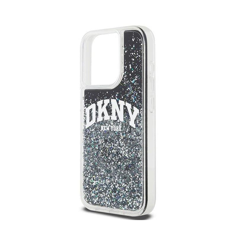 DKNY Liquid Glitter Big Logo - Case for iPhone 15 Pro (black) - 6