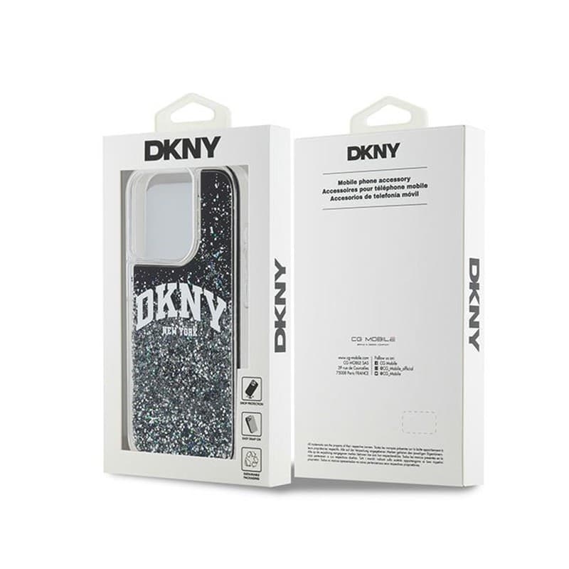 DKNY Liquid Glitter Big Logo - Case for iPhone 15 Pro (black) - 8