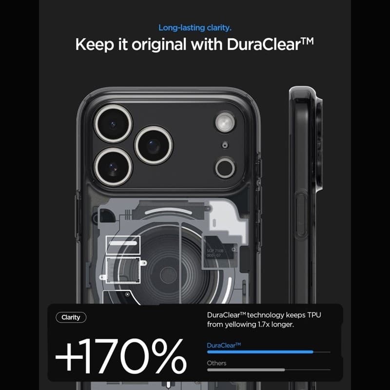 Spigen Ultra Hybrid Mag MagSafe - Custodia per iPhone 18 Pro / 17 Pro (Zero One Black) - 6