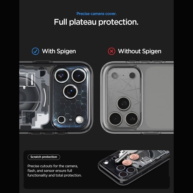 Spigen Ultra Hybrid Mag MagSafe - Custodia per iPhone 18 Pro / 17 Pro (Zero One Black) - 8