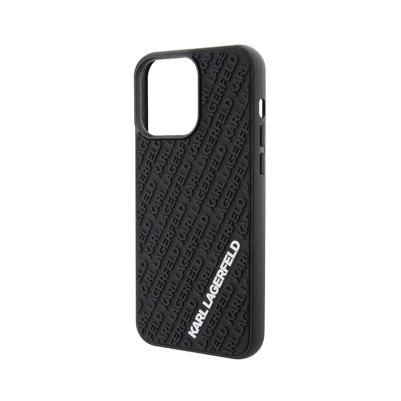 Karl Lagerfeld 3D Rubber Multi Logo - Case for iPhone 15 Pro Max (Black) - 6
