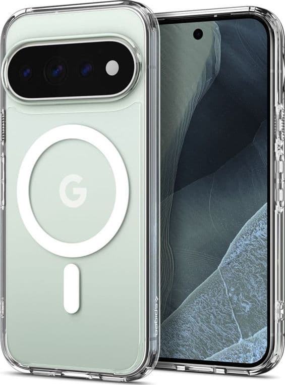 Spigen Ultra Hybrid Mag MagSafe - Custodia per Google Pixel 11 Pro (Trasparente/Bianco) - 2