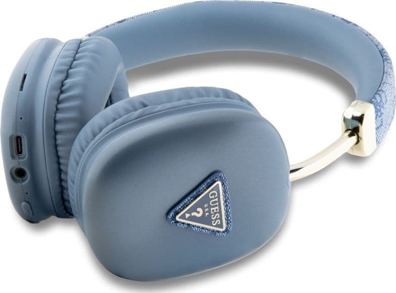 Guess 4G Triangle Logo - Wireless Over-Ear Headphones Bluetooth V5.3 (blue) - 2