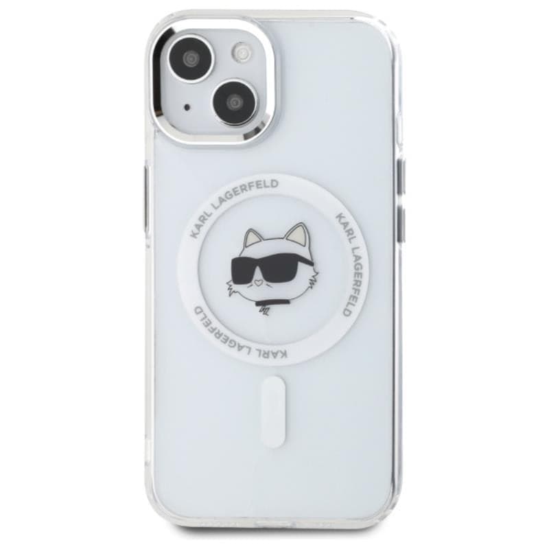 Karl Lagerfeld IML Metal Choupette Head MagSafe - Case for iPhone 15 (White) - 3