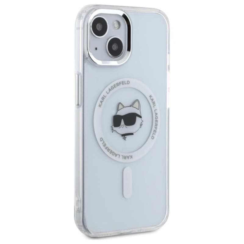 Karl Lagerfeld IML Metal Choupette Head MagSafe - Case for iPhone 15 (White) - 4
