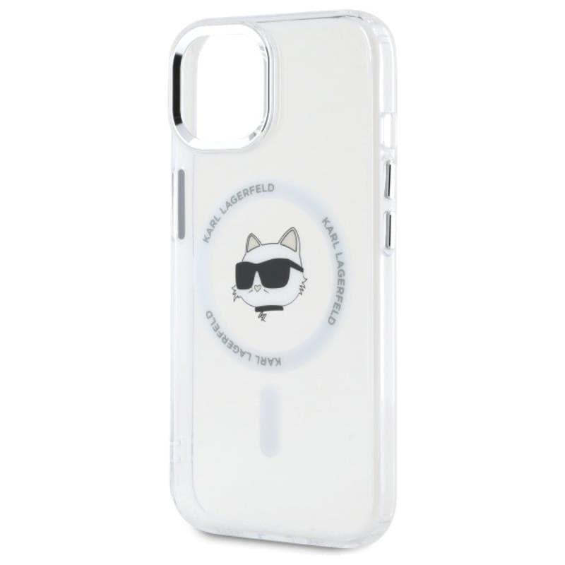 Karl Lagerfeld IML Metal Choupette Head MagSafe - Case for iPhone 15 (White) - 6