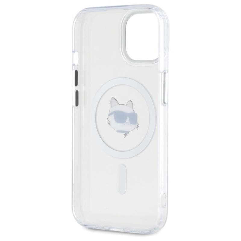 Karl Lagerfeld IML Metal Choupette Head MagSafe - Case for iPhone 15 (White) - 7