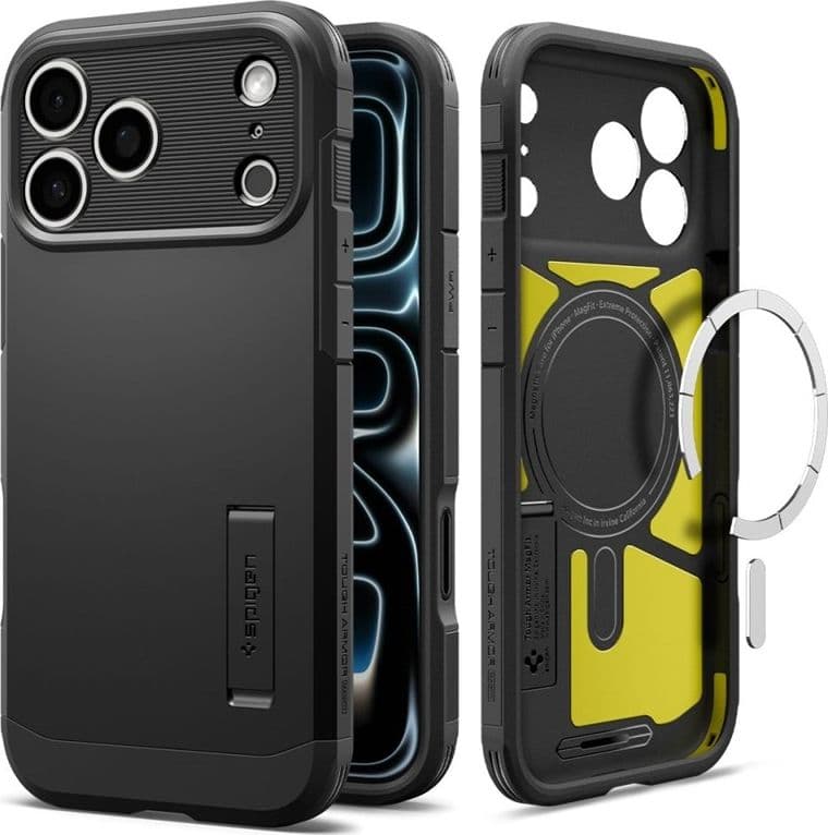 Spigen Tough Armor T Mag MagSafe - Custodia per iPhone 18 Pro / 17 Pro (Nero) - 2