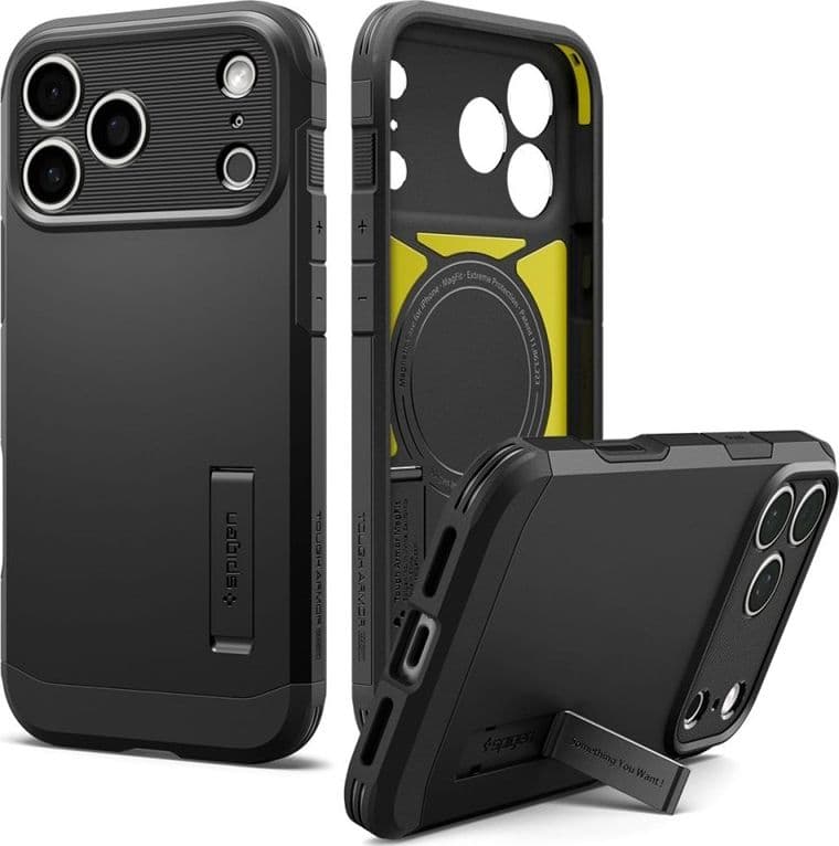 Spigen Tough Armor T Mag MagSafe - Custodia per iPhone 18 Pro / 17 Pro (Nero) - 3