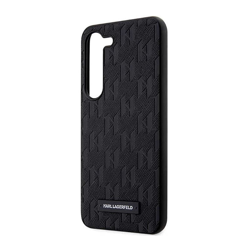 Karl Lagerfeld Saffiano Monogram Metal Logo - Case for Samsung Galaxy S23 (Black) - 6