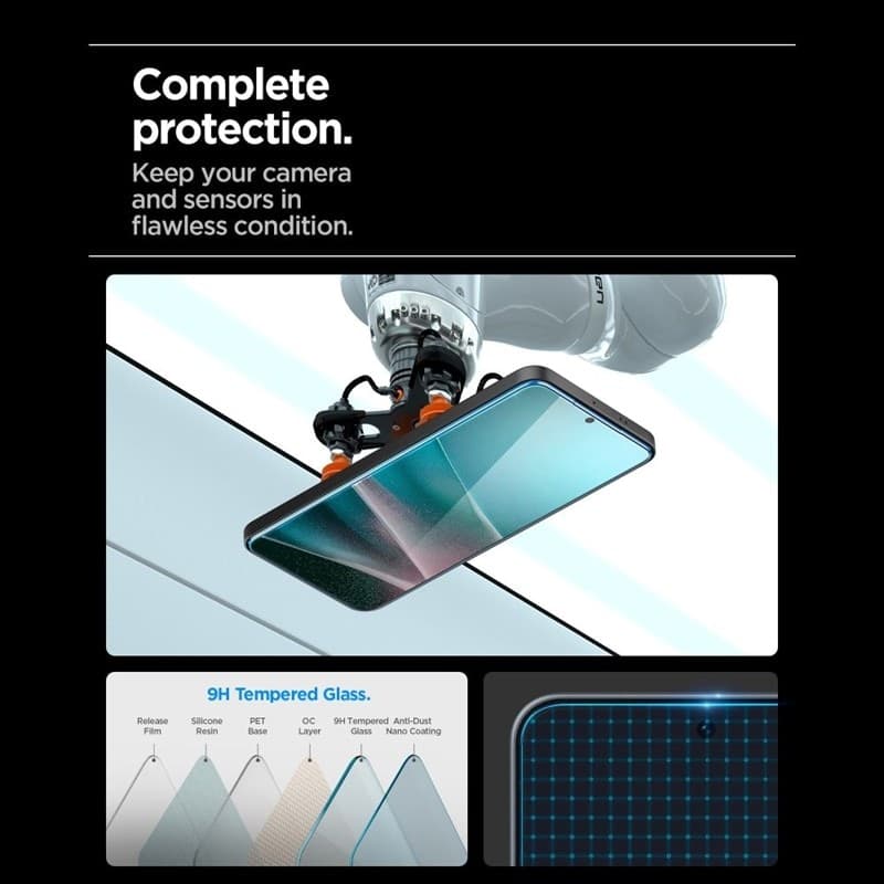 Spigen GLAS.TR EZ Fit HD - Pellicola protettiva in vetro temperato per Samsung Galaxy A36 5G / A37 5G - 4