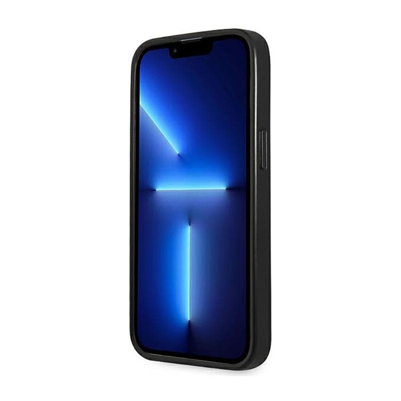 Guess Saffiano Triangle Logo Case - Case for iPhone 14 Pro (Black) - 5