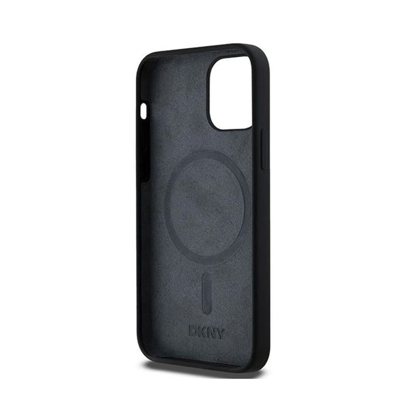 DKNY Liquid Silicone White Printed Logo MagSafe - Case for iPhone 12 / iPhone 12 Pro (black) - 7
