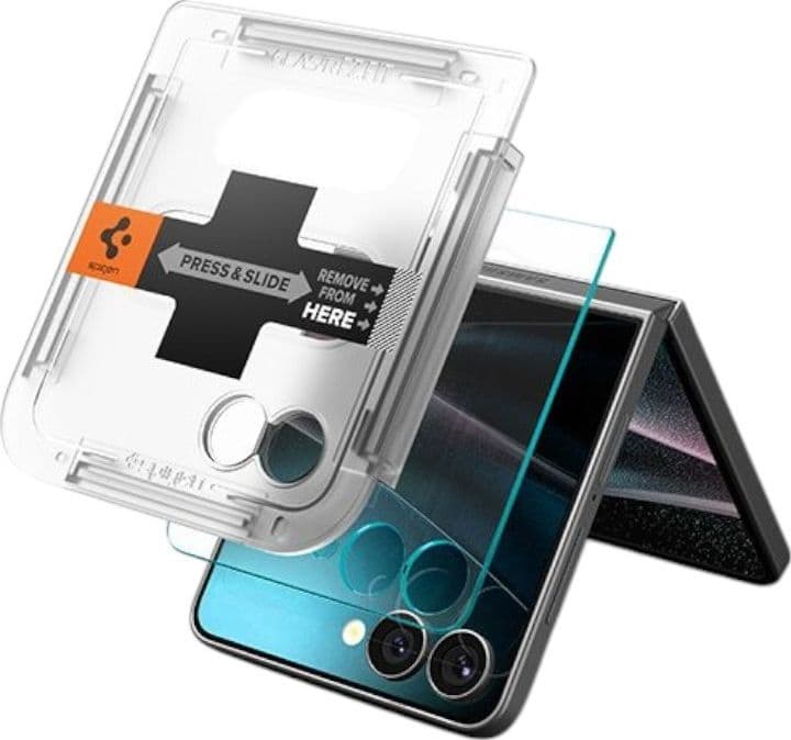 Spigen GLAS.TR EZ Fit HD - Tempered Glass for Samsung Galaxy Z Flip 7 - 2