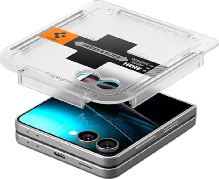 Spigen GLAS.TR EZ Fit HD - Tempered Glass for Samsung Galaxy Z Flip 7 - 9