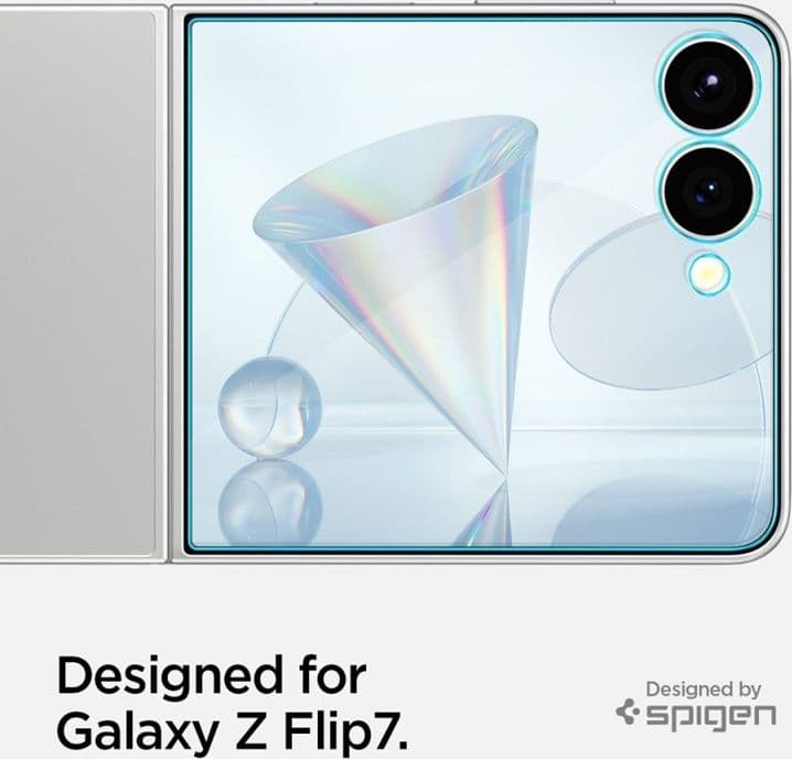 Spigen GLAS.TR EZ Fit HD - Tempered Glass for Samsung Galaxy Z Flip 7 - 10