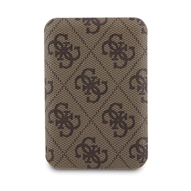 Guess Bundle Pack MagSafe 4G Metal Gold Logo - Case set + Power Bank 5000mAh MagSafe iPhone 15 Pro (brown) - 19