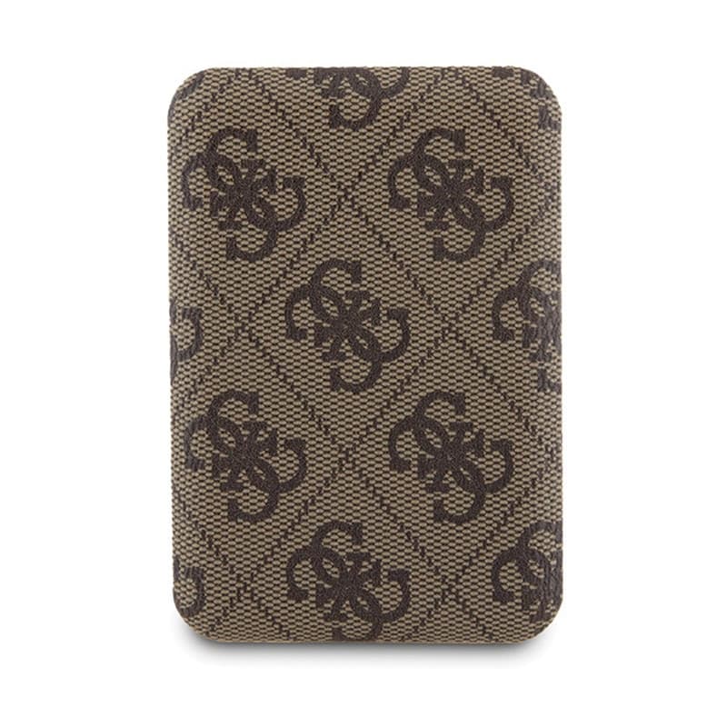 Guess Bundle Pack MagSafe 4G Metal Gold Logo - Case set + Power Bank 5000mAh MagSafe iPhone 15 Pro (brown) - 9