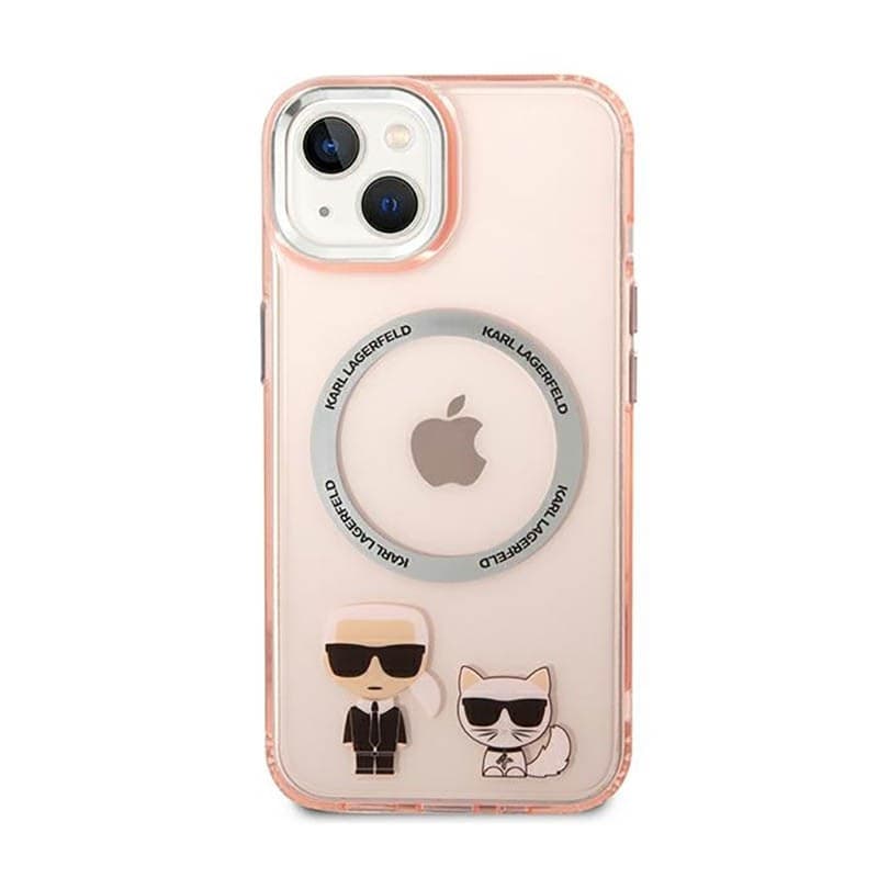 Karl Lagerfeld Karl&Choupette Aluminium MagSafe - Case for iPhone 14 Plus (Pink) - 3