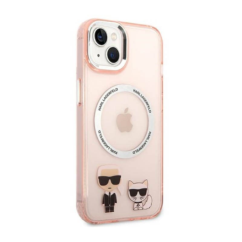 Karl Lagerfeld Karl&Choupette Aluminium MagSafe - Case for iPhone 14 Plus (Pink) - 4