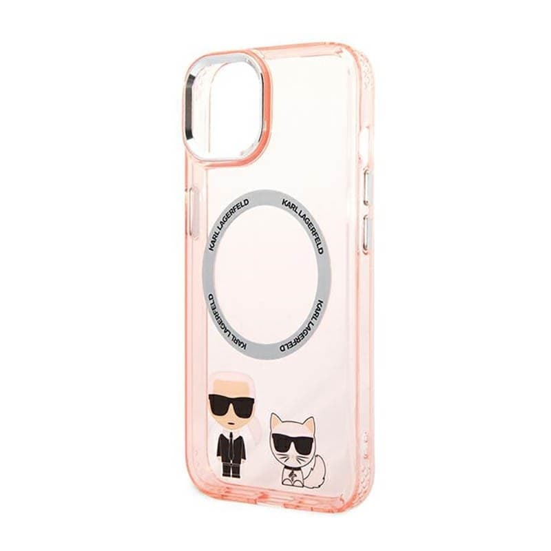 Karl Lagerfeld Karl&Choupette Aluminium MagSafe - Case for iPhone 14 Plus (Pink) - 6