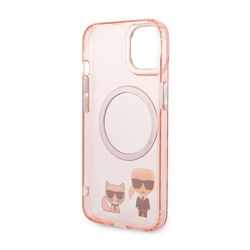 Karl Lagerfeld Karl&Choupette Aluminium MagSafe - Case for iPhone 14 Plus (Pink) - 7