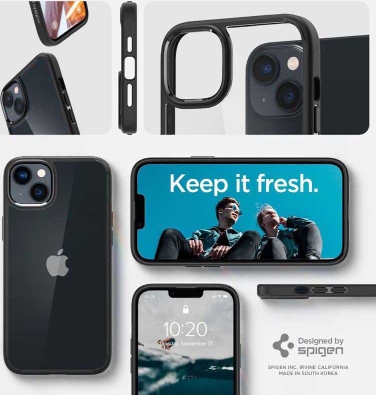 Spigen Ultra Hybrid - Case for iPhone 15 Plus / iPhone 14 Plus (Black) - 3