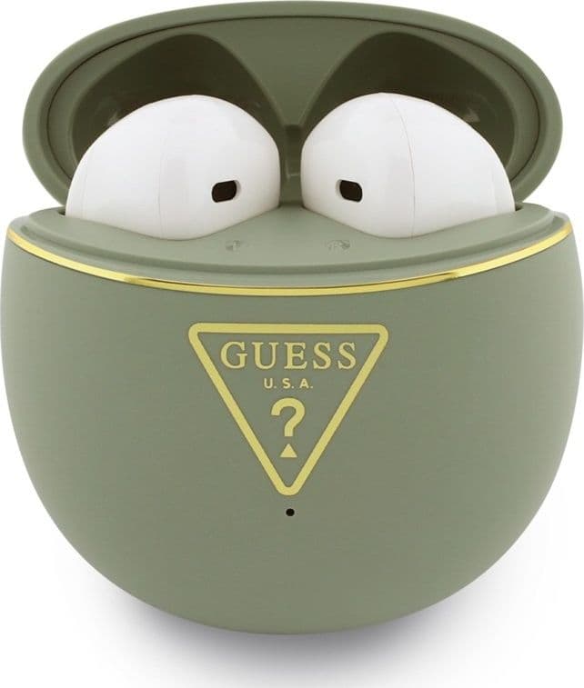 Guess Gold Line Triangle - Cuffie Bluetooth TWS + Custodia di ricarica (kaki) - 2
