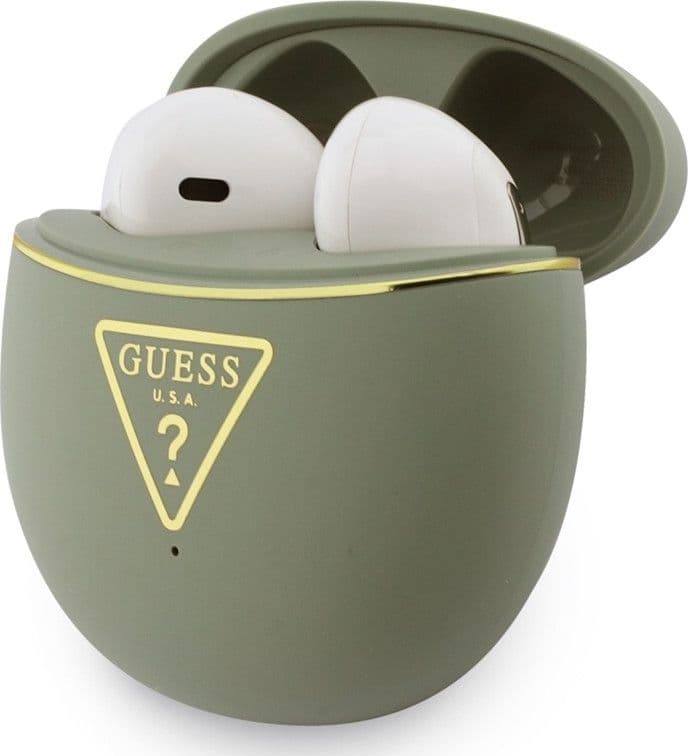 Guess Gold Line Triangle - Cuffie Bluetooth TWS + Custodia di ricarica (kaki) - 3