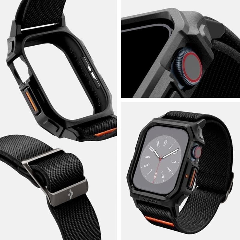 Spigen Lite Fit "Pro" - Case with Strap for Apple Watch 10 42 mm (Matte Black) - 10