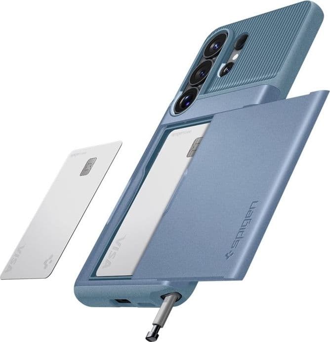 Spigen Slim Armor CS - Custodia per Samsung Galaxy S26 Ultra (blu chiaro) - 5