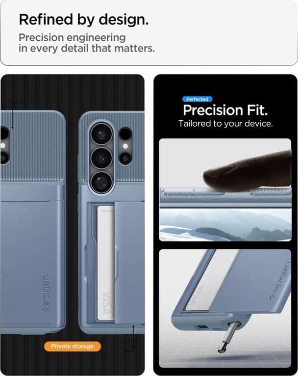 Spigen Slim Armor CS - Custodia per Samsung Galaxy S26 Ultra (blu chiaro) - 9