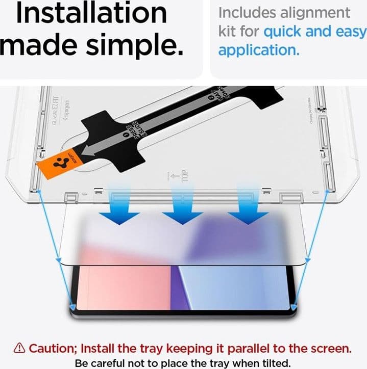 Spigen GLAS.TR EZ FIT - Tempered Glass for iPad Air 11" (M3 (2025) / M2 (2024) (Transparent) - 3