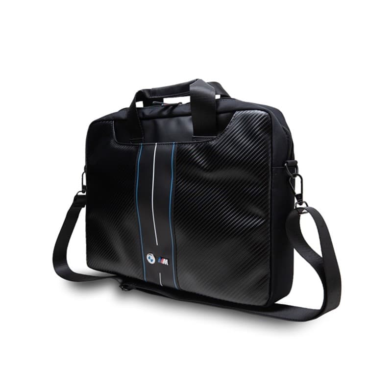 BMW Carbon Blue Stripes - 16" Notebook case (black) - 2