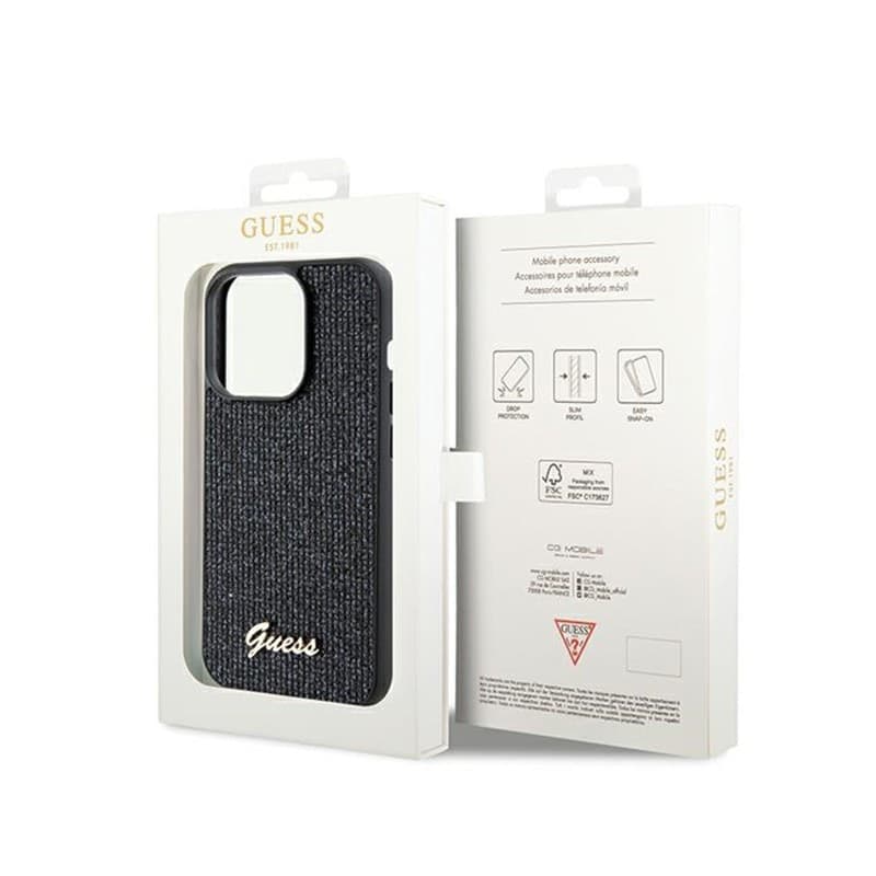 Guess Disco Metal Script - Case for iPhone 14 Pro Max (black) - 8