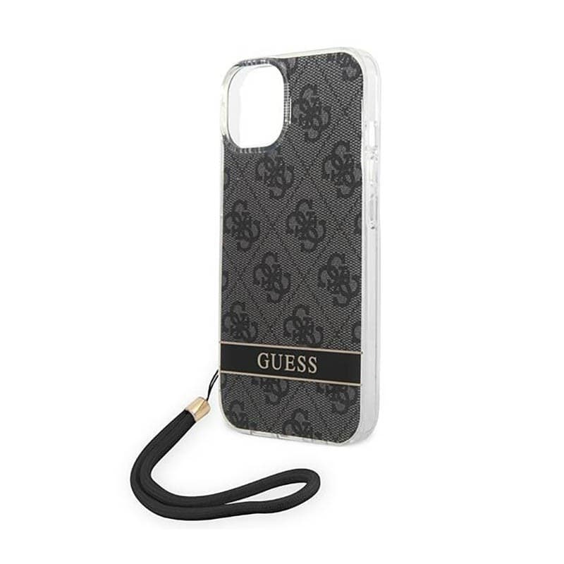 Guess 4G Print Cord - Case for iPhone 14 Plus (Black) - 4