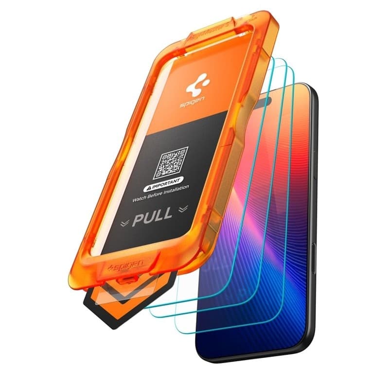 Spigen Glas.tR AlignMaster Slim 3-Pack - Vetro temperato per Apple iPhone 17 Pro (3 pezzi) - 4