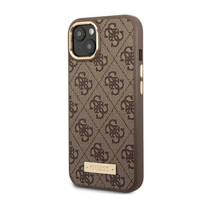 Guess 4G Logo Plate MagSafe - Case for iPhone 14 Plus (Brown) - 2