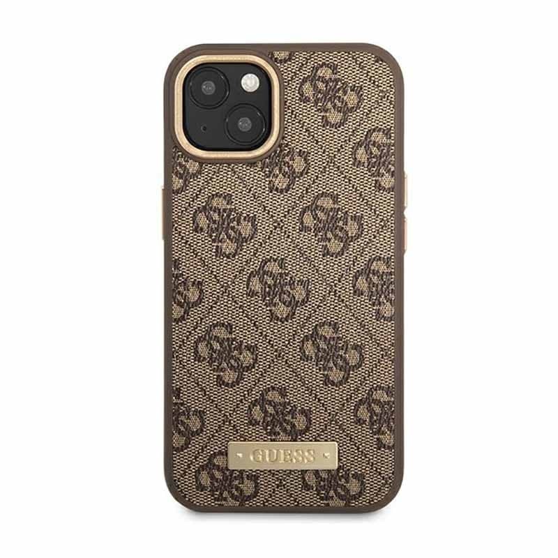 Guess 4G Logo Plate MagSafe - Case for iPhone 14 Plus (Brown) - 3